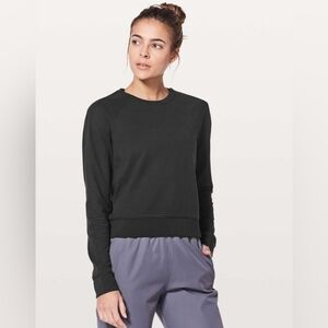 Lululemon Women's Every Moment Crew Black Crewneck Sweatshirt Size 2 Pullover